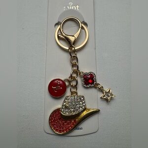 New Cowgirl hat keychain with charms